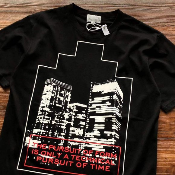 Cavermpt Black Short Sleeve City Skyscraper Print T-Shirt - Picture 8 of 15